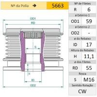 POLIA RODA LIVRE PARA ALTERNADOR ZEN - 5663