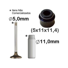 JOGO DE RETENTORES DA HASTE DE VÁLVULA BASTOS - 1250112