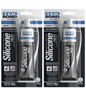 Silicone Acético Preto Alta Temperatura TEKBOND