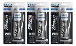 Silicone Acético Preto Alta Temperatura TEKBOND 3un