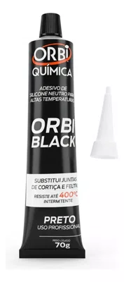 Silicone De Alta Temperatura De Junta Preto Orbi 70g