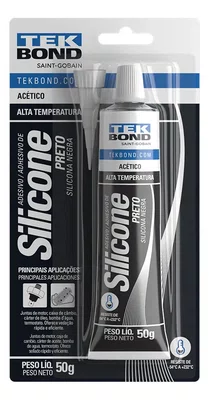 Silicone Acético Preto Alta Temperatura TEKBOND