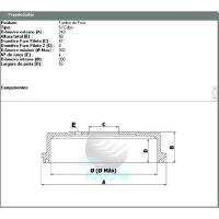 TAMBOR DE FREIO TRASEIRO MDS - T45