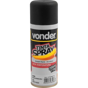 TINTA SPRAY PRETO ALTA TEMPERATURA VONDER