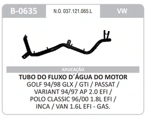 Tubo/Mangueira do Radiador da Volkswagen