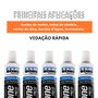 COLA SILICONE PRETO ALTA TEMPERATURA AUTOMOTIVA TEKBOND 50g - 5 UNIDADES