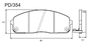 PASTILHA DE FREIO DIANTEIRA FRAS-LE - PD/35