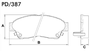PASTILHA DE FREIO DIANTEIRA FRAS-LE - PD/385 -