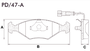 PASTILHA DE FREIO DIANTEIRA FRAS-LE - PD/47-A - TEMPRA