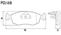 PASTILHA DE FREIO DIANTEIRA FRAS-LE - PD/672 -