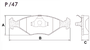 PASTILHA DE FREIO DIANTEIRA LONAFLEX - P-46 -