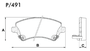PASTILHA DE FREIO DIANTEIRA LONAFLEX - P-47 -