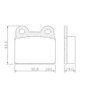 PASTILHA DE FREIO DIANTEIRA LONAFLEX - P-498-A -