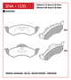 PASTILHA DE FREIO DIANTEIRO SPEED BRAKE FRONTIER - SNA-1334
