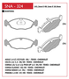 PASTILHA DE FREIO DIANTEIRO SPEED BRAKE - SNA-323 -