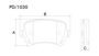 PASTILHA DE FREIO TRASEIRA FRAS-LE - PD/1029-A -