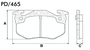 PASTILHA DE FREIO TRASEIRA LONAFLEX - P-38 -