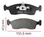 Pastilha de freio dianteira Fras-le PD85