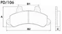 PASTILHA FREIO GM G18L