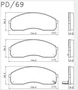 PASTILHA FREIO KIA  K8L