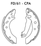 SAPATA DE FREIO FRAS-LE - FD/61-CPA TRASEIRA